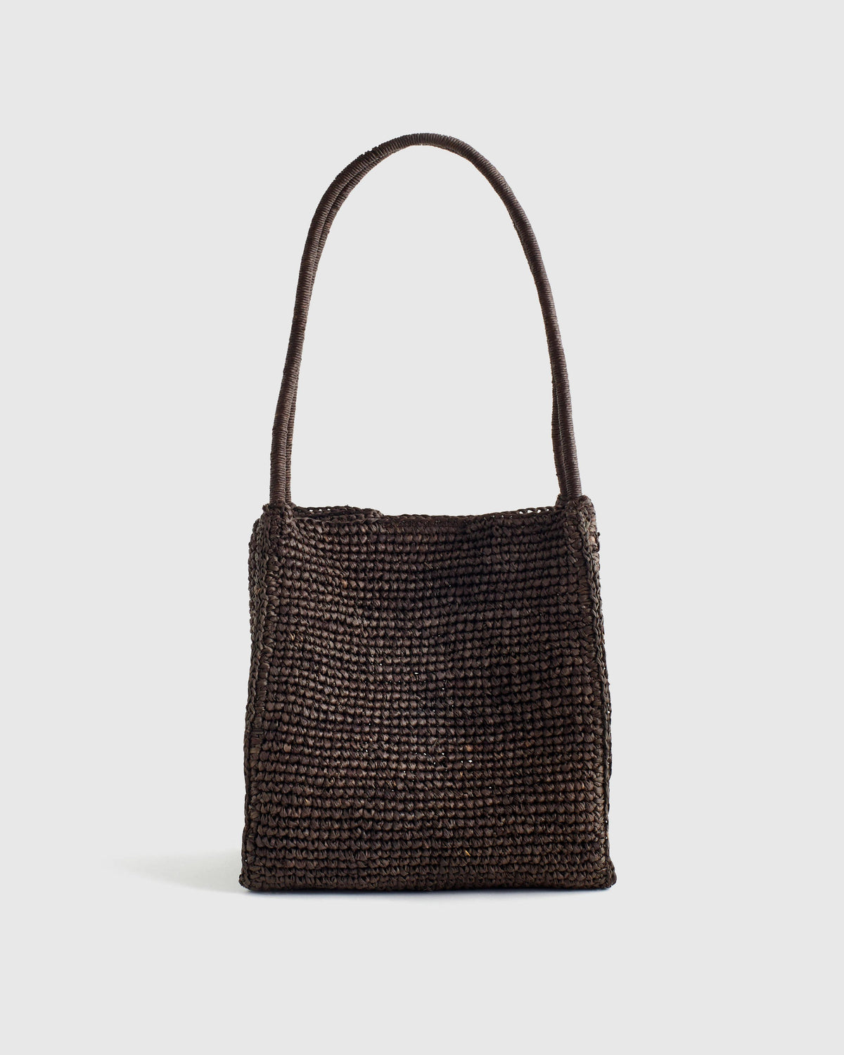Madewell The Lexington Small Tote in Raffia Dark Carob