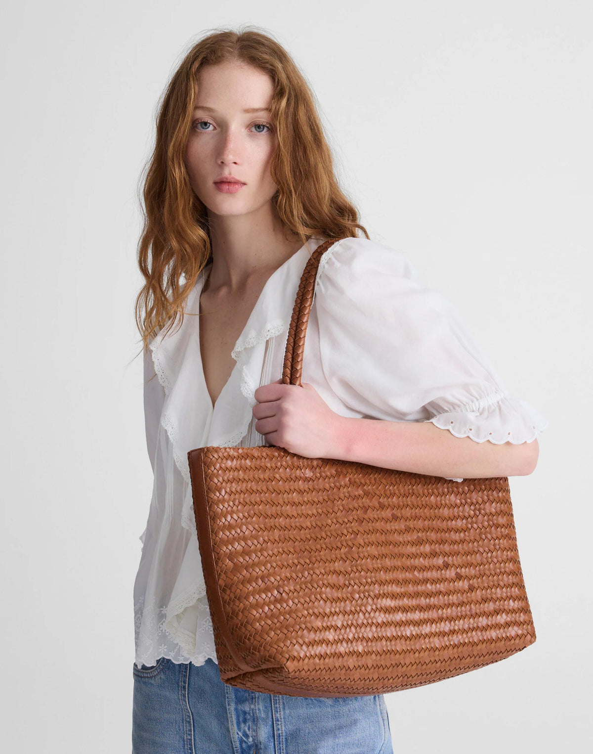 Madewell The Signature Woven Tote Burnt Sienna