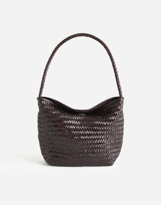 Madewell The Signature Woven Shoulder Bag Coffee Bean