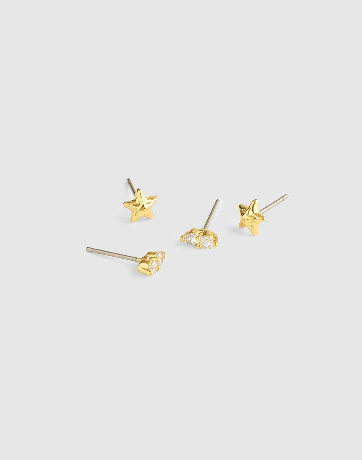 Madewell Star Stud Earring Set Warm Gold