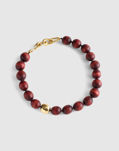 Madewell Madewell x Shopbop Oversized Wood Beaded Choker Necklace Antique Gold