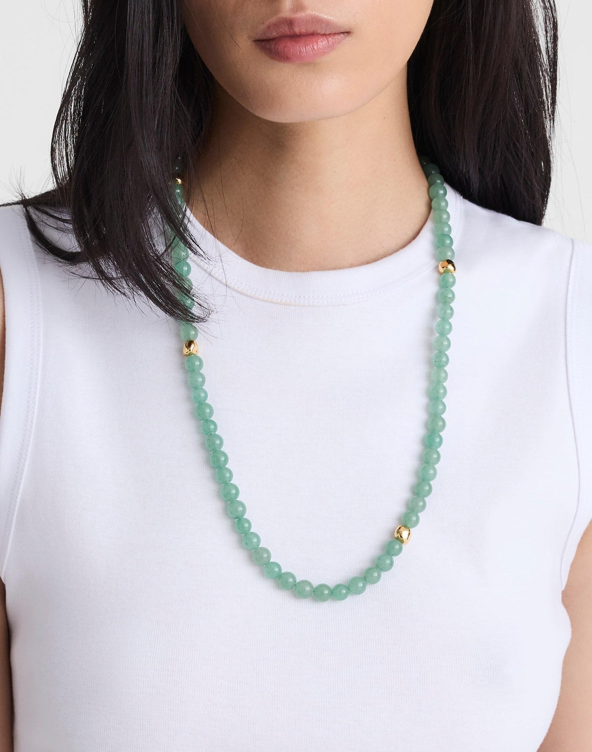 Madewell Madewell x Shopbop Semiprecious Beaded Necklace Antique Gold