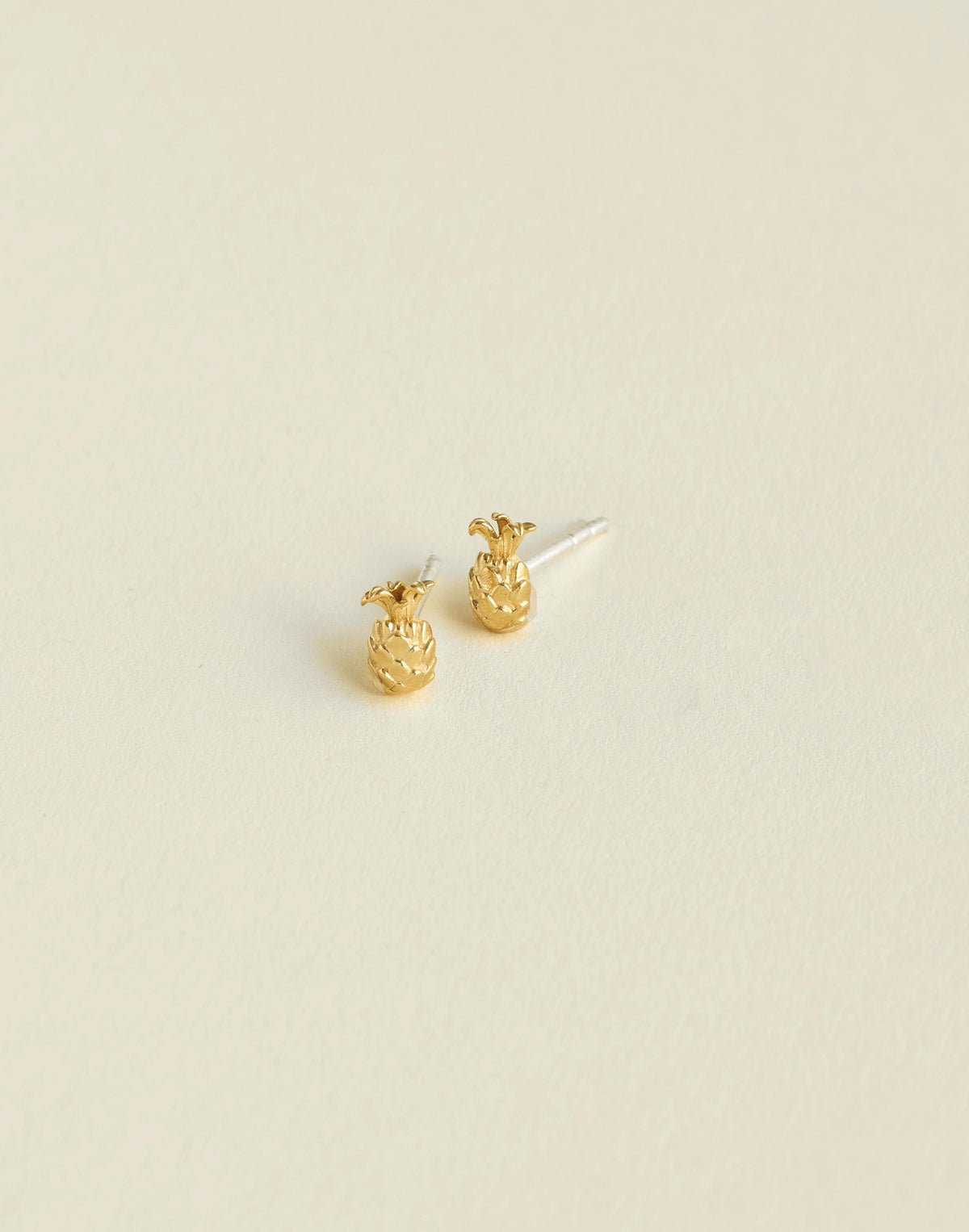 Madewell Demi-Fine Pineapple Stud Earrings 14k Gold