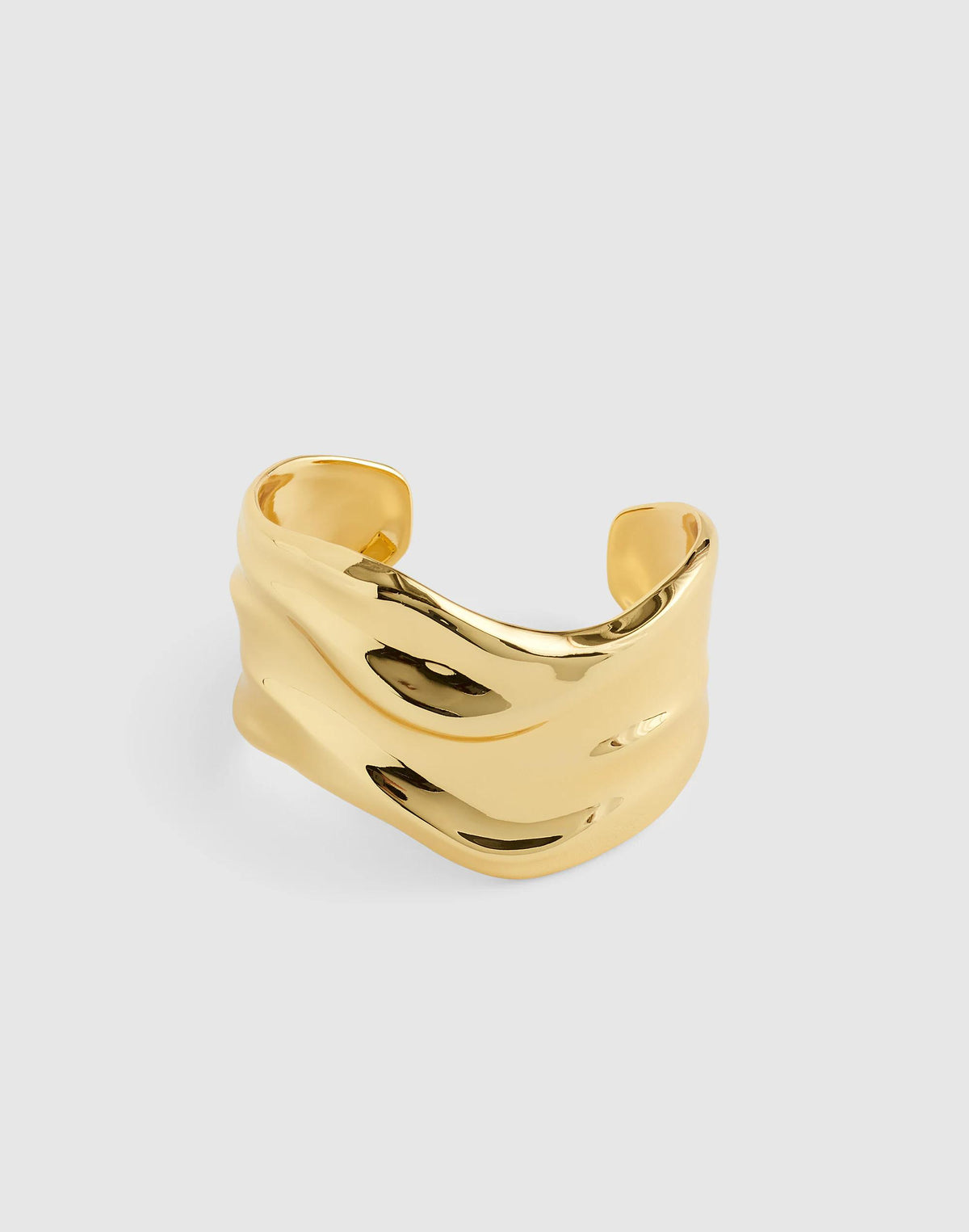 Madewell Chunky Wavy Cuff Bracelet Antique Gold