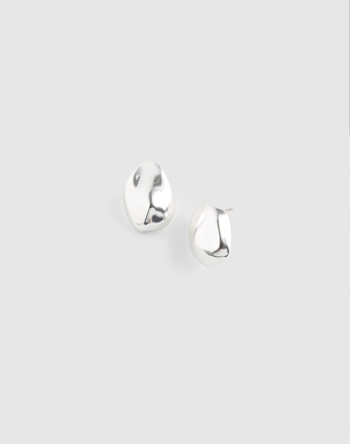 Madewell Sculpted Droplet Statement Stud Earrings Warm Silver