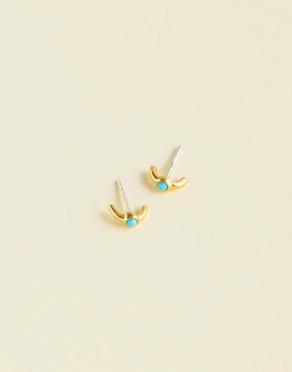 Madewell Demi-Fine Illusion Stud Earrings Turquoise Multi