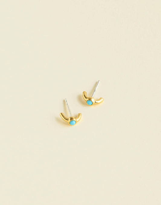 Madewell Demi-Fine Illusion Stud Earrings Turquoise Multi