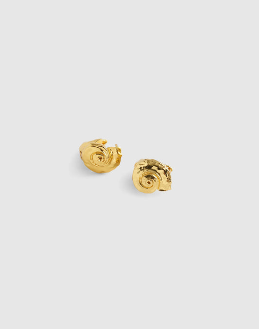 Madewell Shell Hoop Earrings Antique Gold