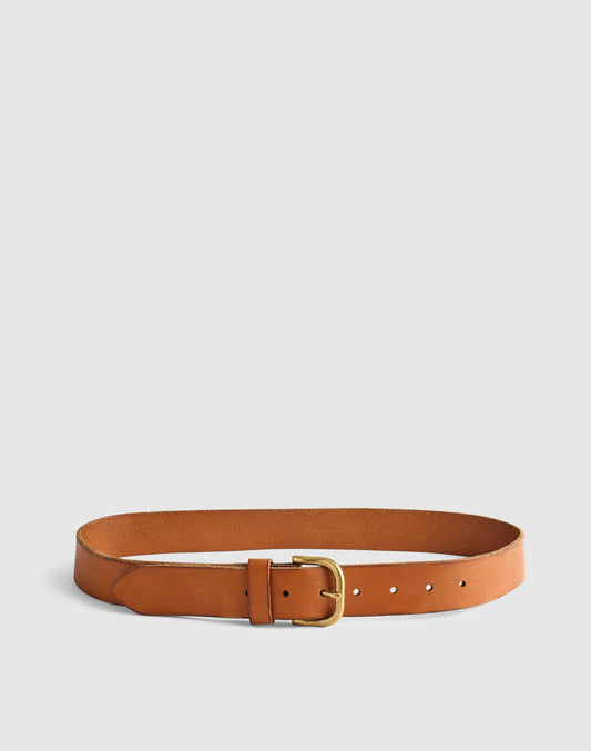 Madewell The Everyday Belt in Leather Warm Coffee