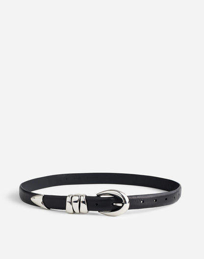 Madewell Triple Metal Keeper Belt True Black
