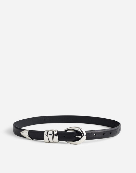 Madewell Triple Metal Keeper Belt True Black
