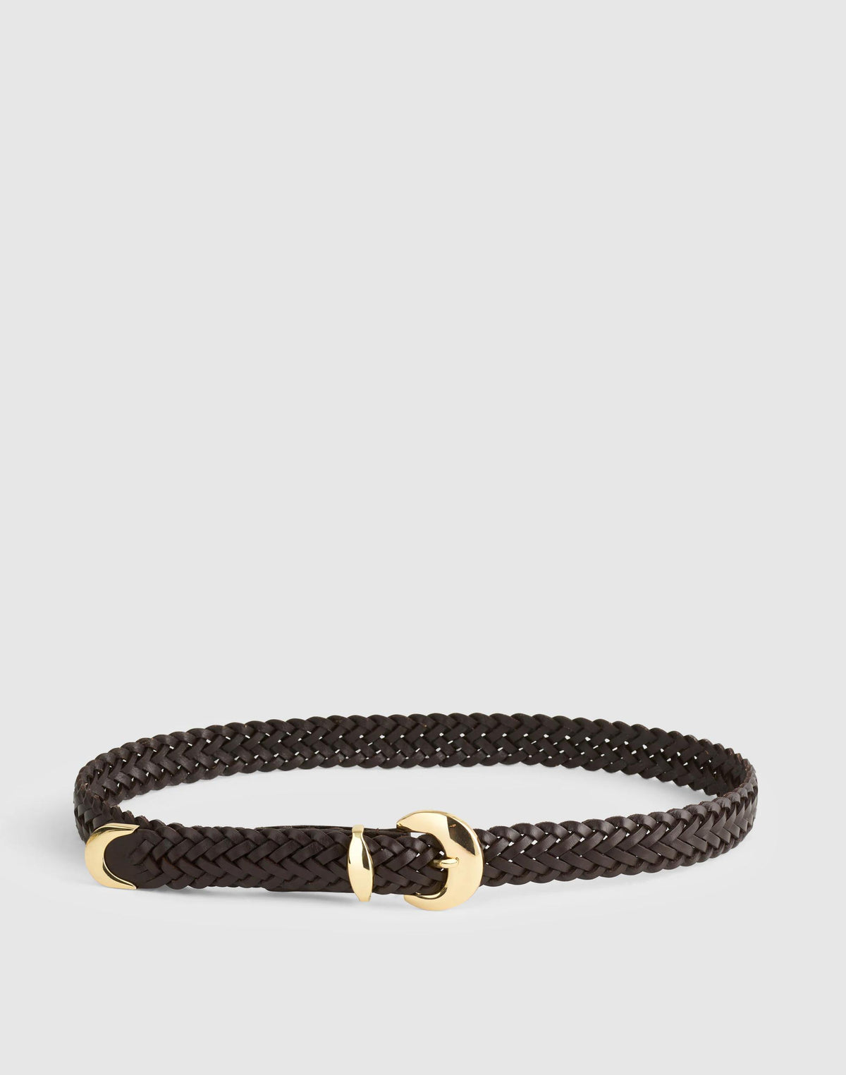Madewell Domed-Buckle Wide Belt Coffee Bean