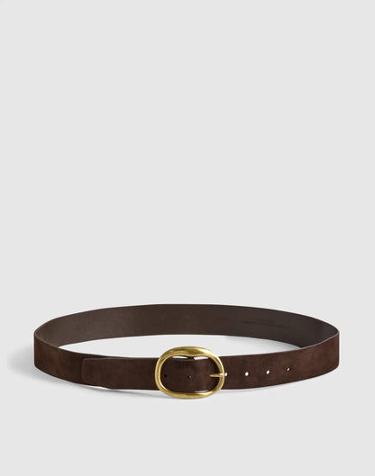 Madewell Oval-Buckle Belt Dark Carob