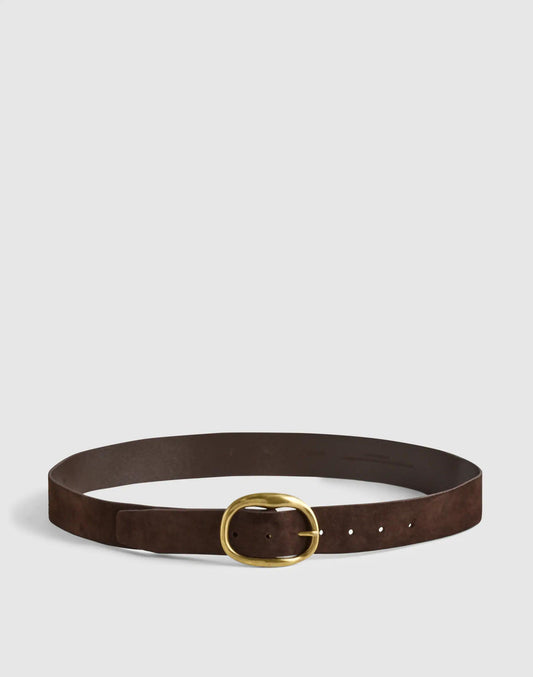 Madewell Oval-Buckle Belt Dark Carob
