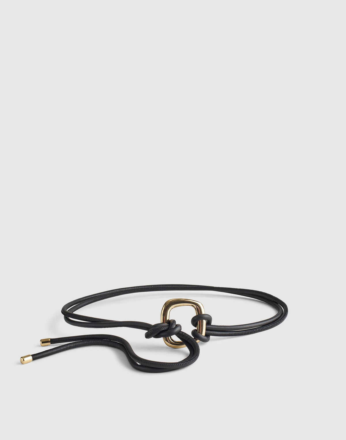 Madewell Sculpted-Buckle Tie Belt True Black