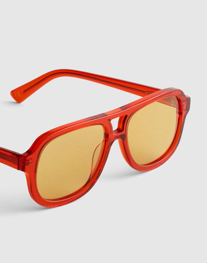 Madewell Logaan Aviator Sunglasses Varsity Red
