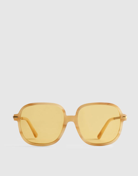 Madewell The Brunch Oversized Sunglasses Ivory Tortoise