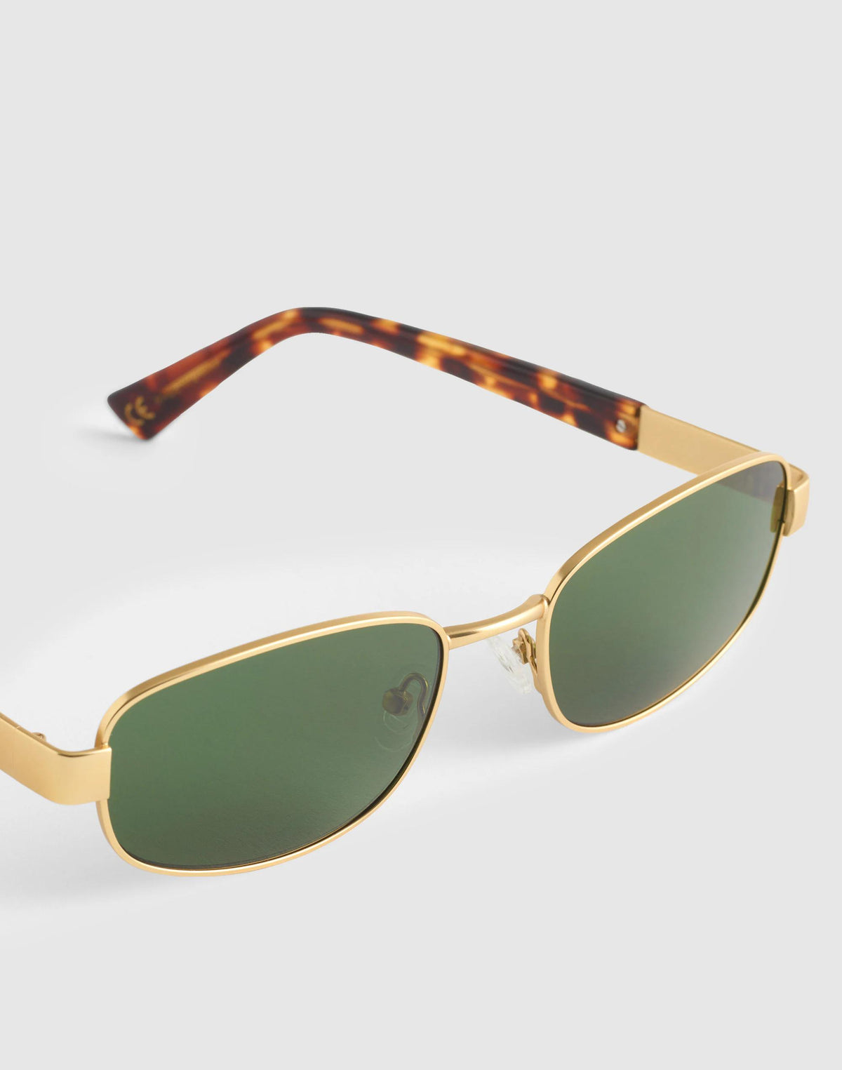 Madewell The Codi Rectangular Sunglasses Vintage Gold