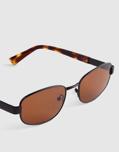 Madewell The Codi Rectangular Sunglasses Dark Brown