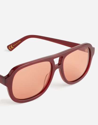 Madewell Logaan Aviator Sunglasses Dark Cinnabar