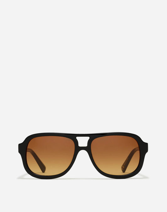 Madewell Logaan Aviator Sunglasses True Black