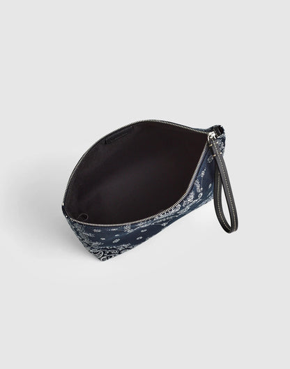 Madewell Bandana-Print Zip Pouch Classic Navy Multi