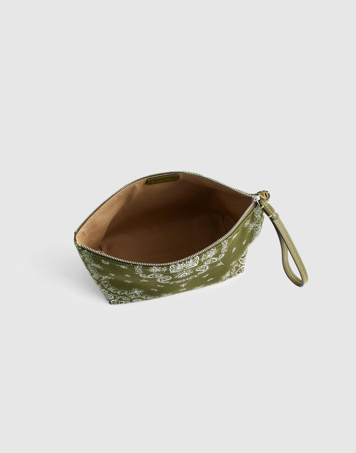 Madewell Bandana-Print Zip Pouch Classic Olive