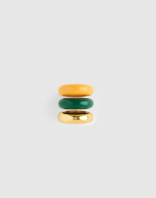 Madewell Donut Bead Clip Set Mango