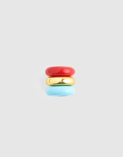 Madewell Donut Bead Clip Set Frosted Sky