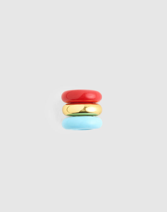 Madewell Donut Bead Clip Set Frosted Sky