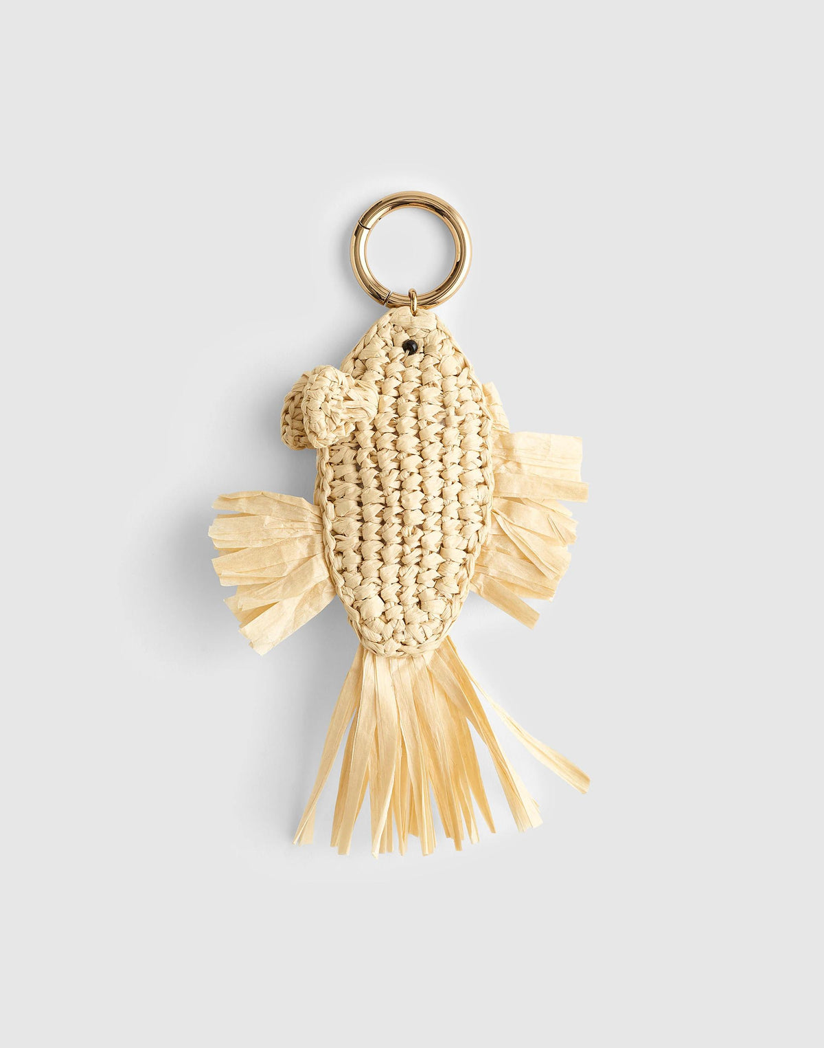Madewell Crochet Fish Bag Charm Natural Multi