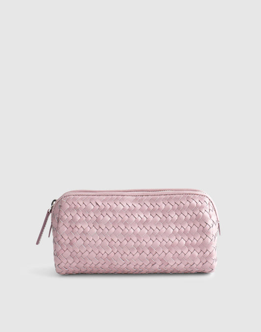 Madewell The Signature Woven Zip Pouch Marble Lilac