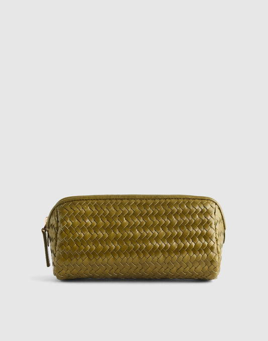 Madewell The Signature Woven Zip Pouch Classic Olive
