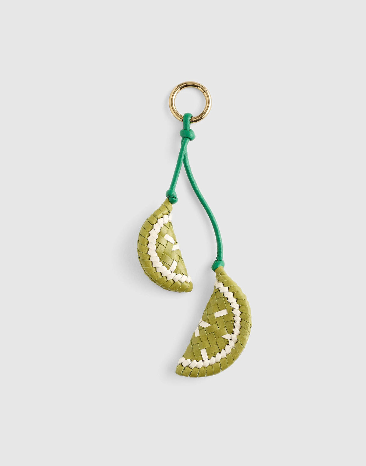 Madewell Woven Citrus Bag Charm Lime Slice