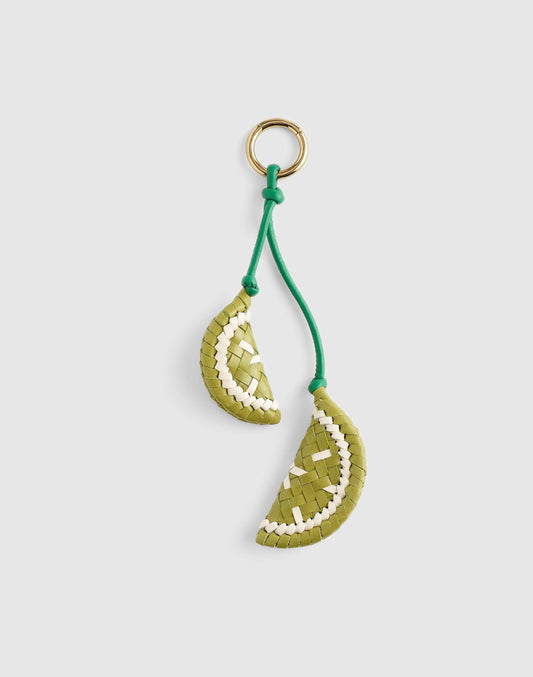 Madewell Woven Citrus Bag Charm Lime Slice