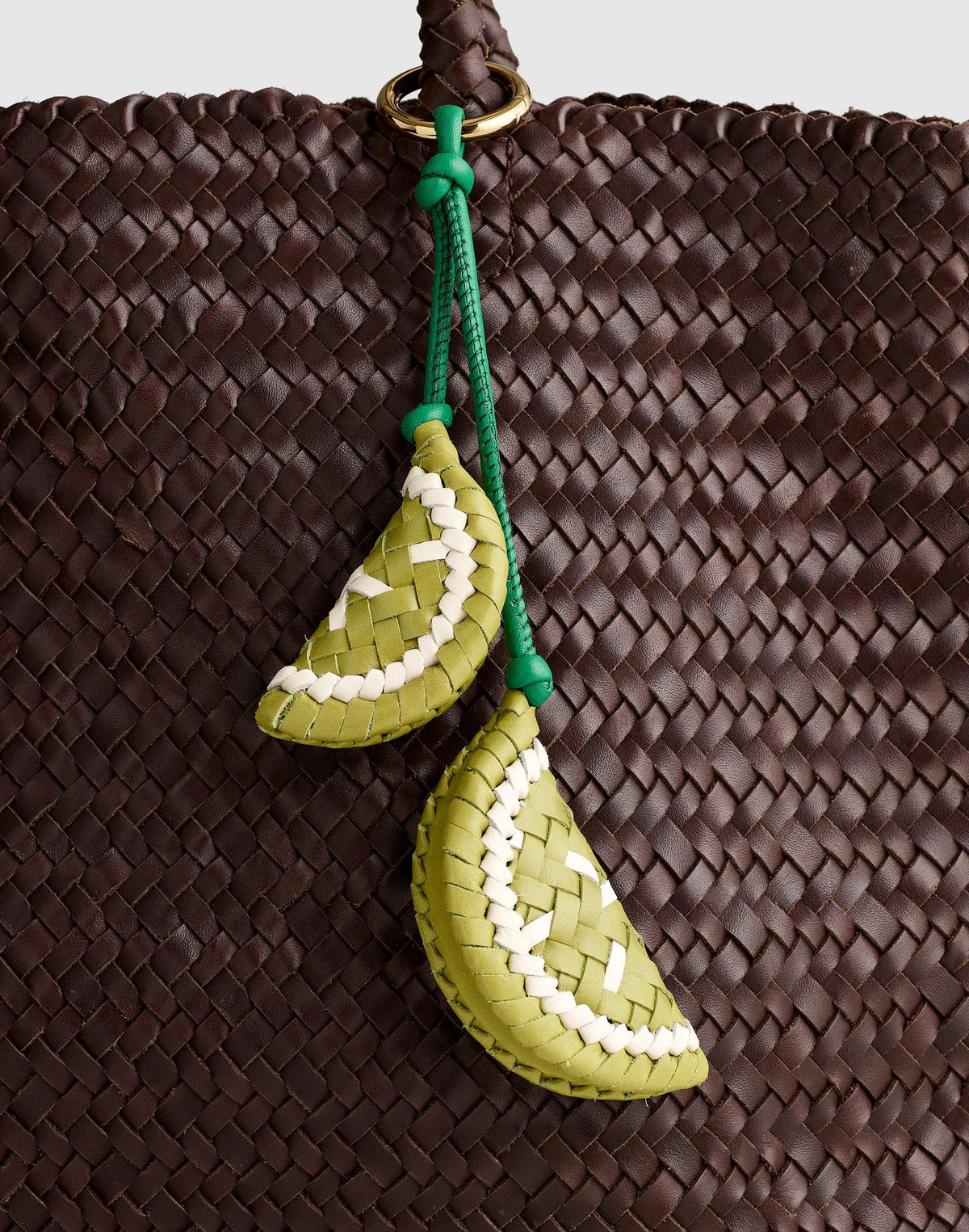 Madewell Woven Citrus Bag Charm Lime Slice