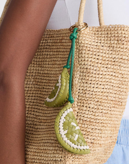 Madewell Woven Citrus Bag Charm Lime Slice