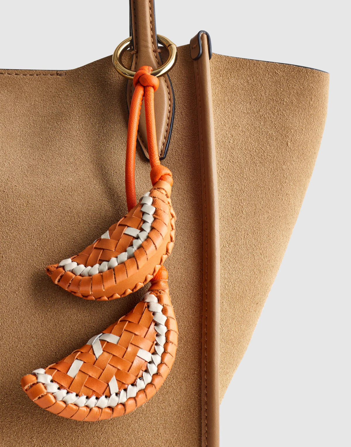 Madewell Woven Citrus Bag Charm Orange Slice