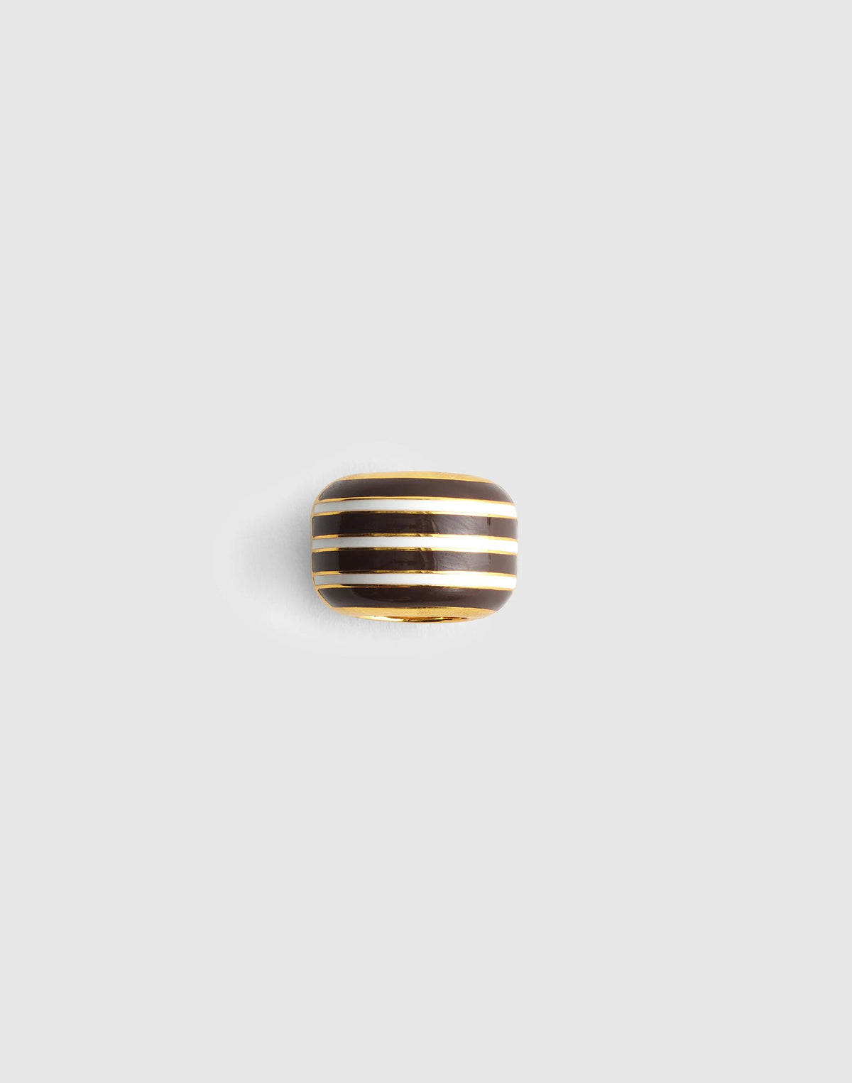 Madewell Striped Enamel Bead Clip Chocolate Plum