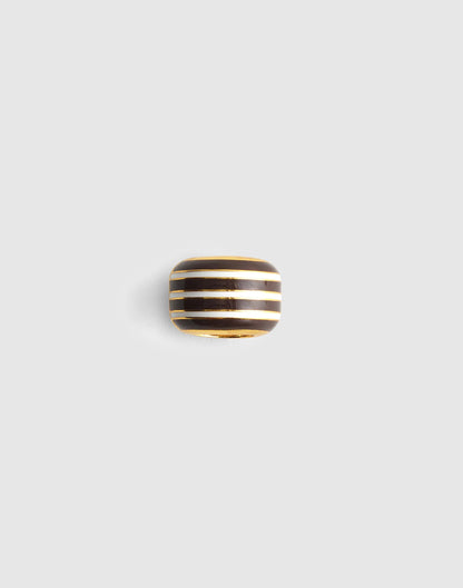 Madewell Striped Enamel Bead Clip Chocolate Plum