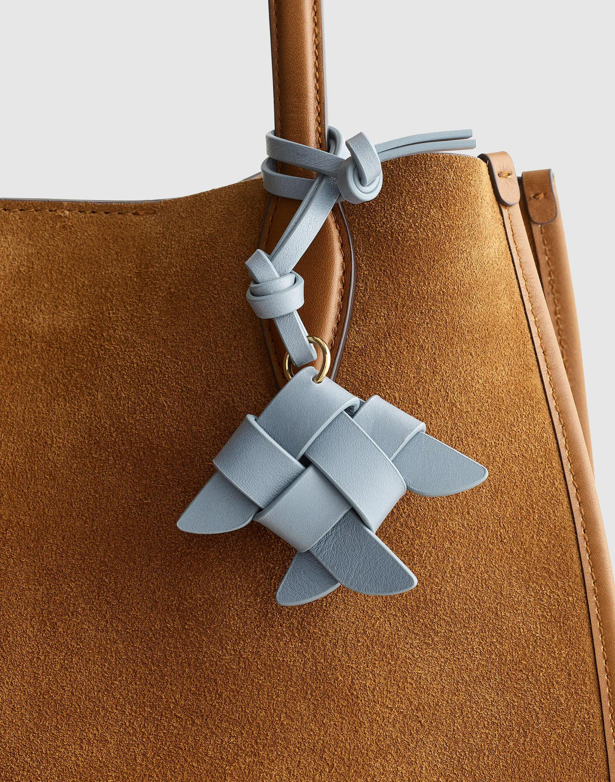 Madewell Woven Fish Bag Charm Serene Blue