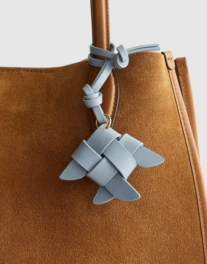 Madewell Woven Fish Bag Charm Serene Blue