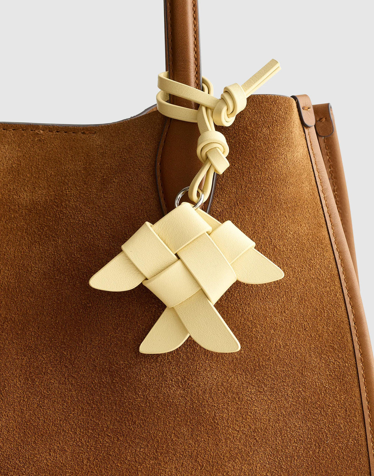 Madewell Woven Fish Bag Charm Pale Pineapple