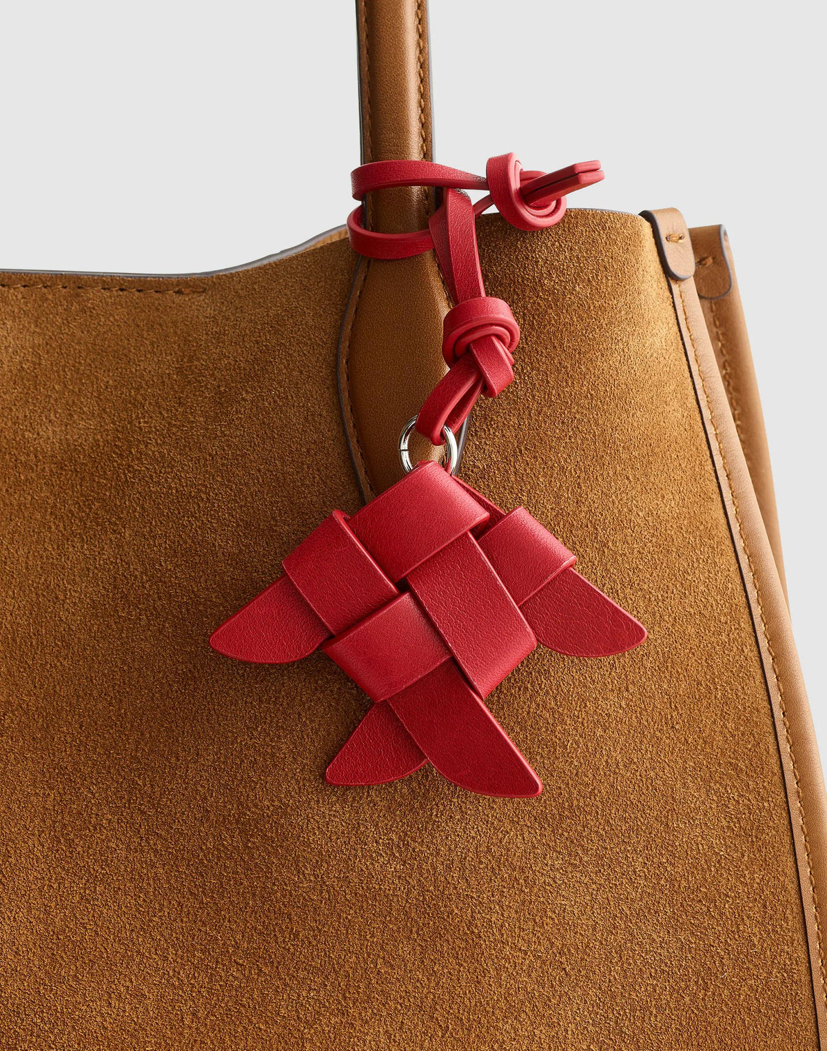 Madewell Woven Fish Bag Charm Scarlet