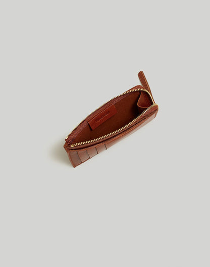Madewell The Essential Zip Card Case Wallet Warm Cinnamon