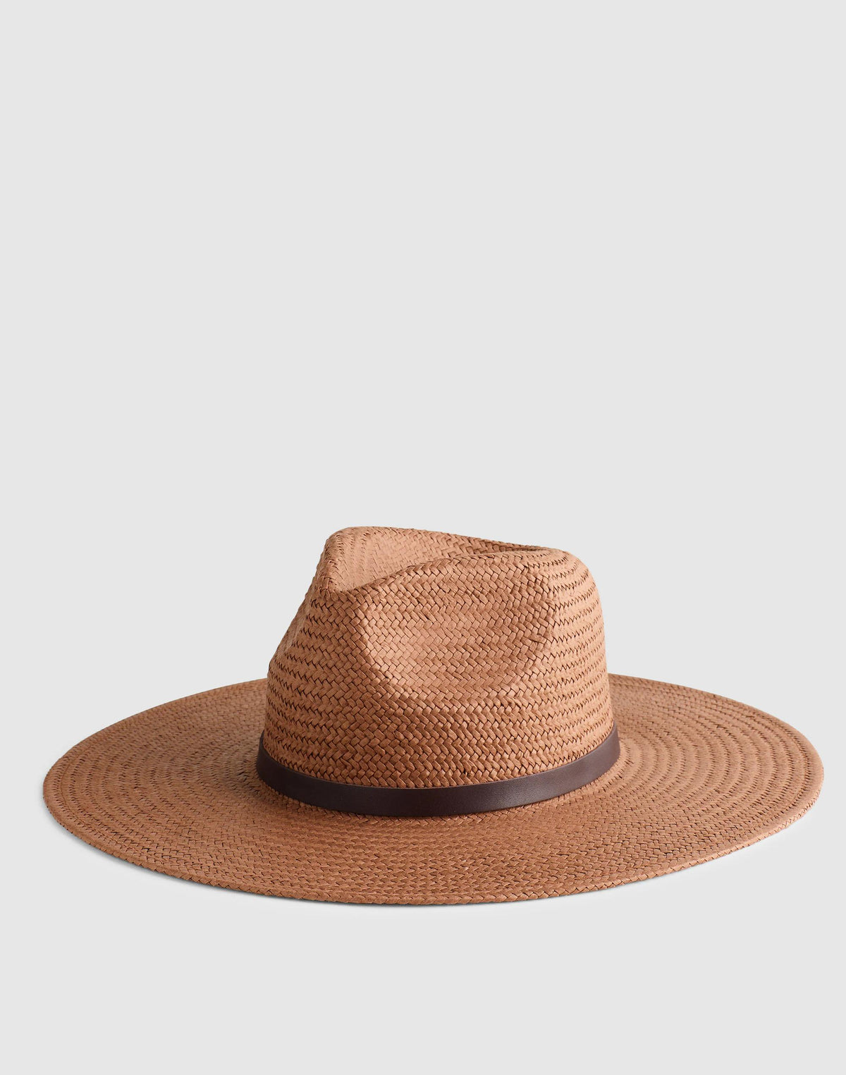 Madewell Handwoven Straw Hat Dark Carob