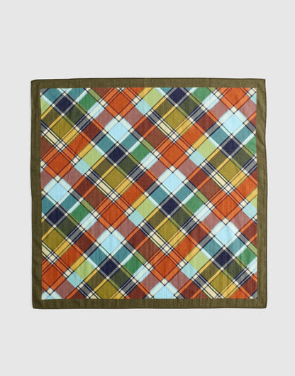 Madewell Organic Cotton Bandana Multi Plaid Faded Ivy