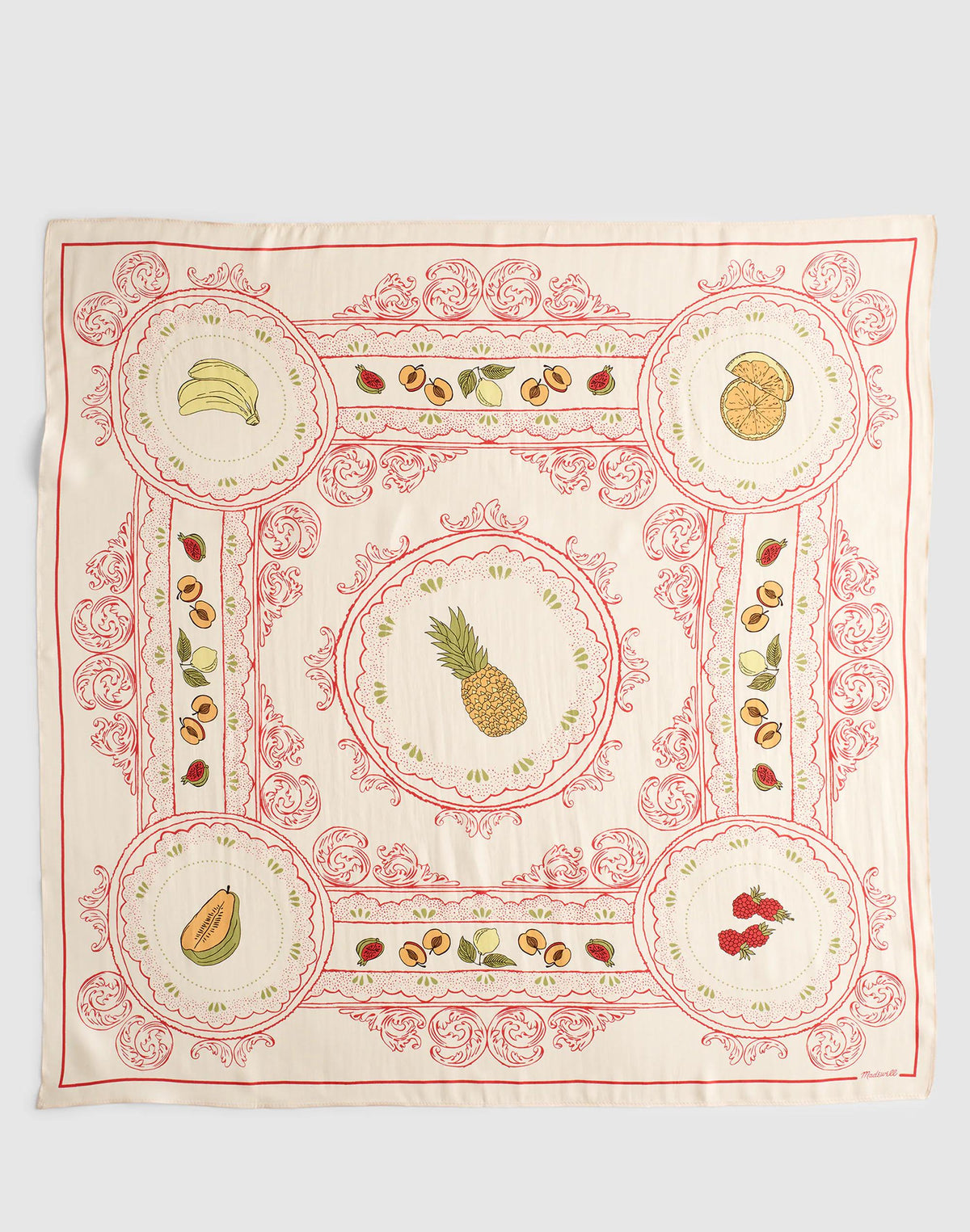 Madewell Medium Silk Bandana Fruitconversational