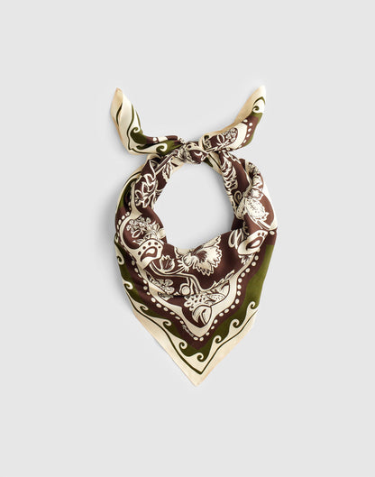 Madewell Medium Silk Bandana Dark Brown