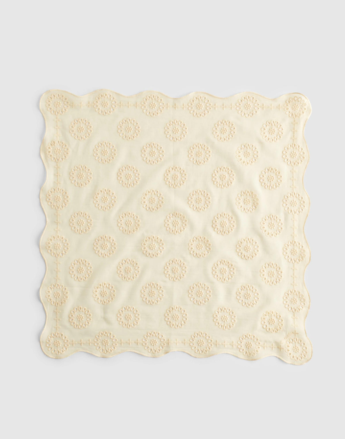 Madewell Organic Cotton Eyelet Bandana Vanilla
